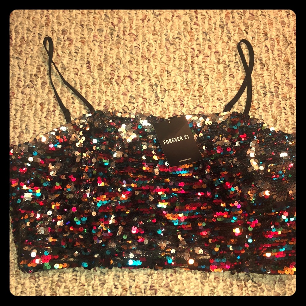 Sequin Crop Top